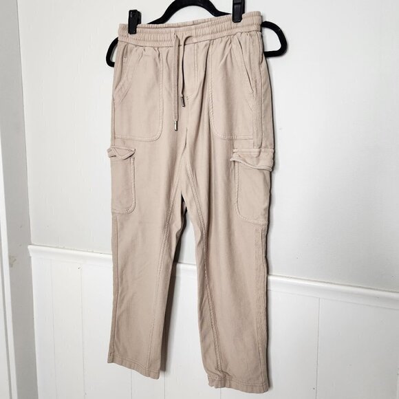 ATHLETA Farallon Cargo Crop Ankle Pants in Tan - Picture 1 of 5